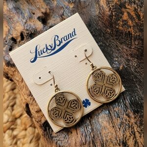 Lucky Brand Brassy Toned Dangle Earrings